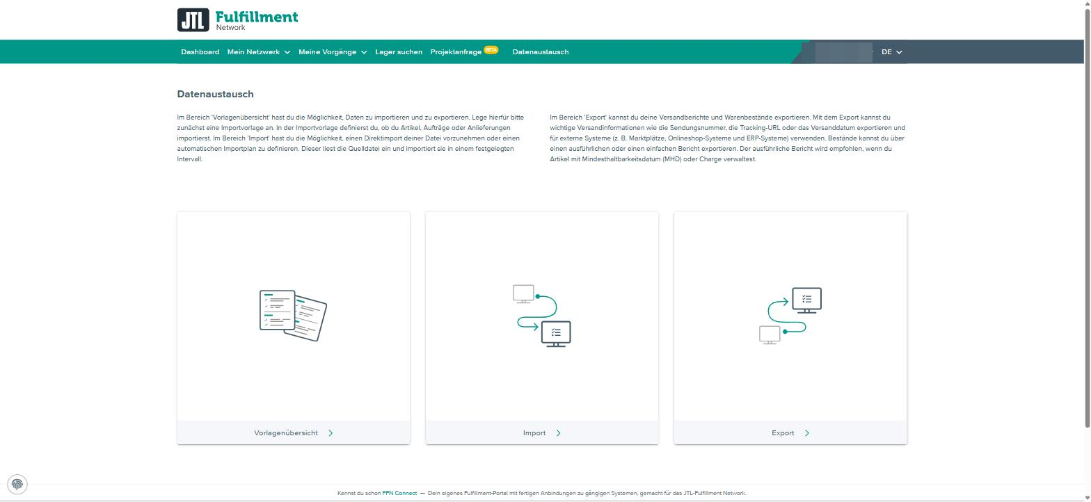 FFN portal Data exchange hub